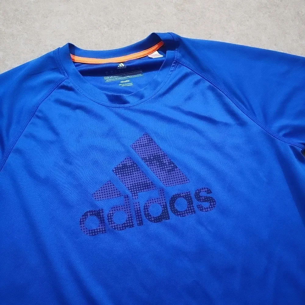Adidas Climalite Blue Short Sleeve Athletic T-shirt -B